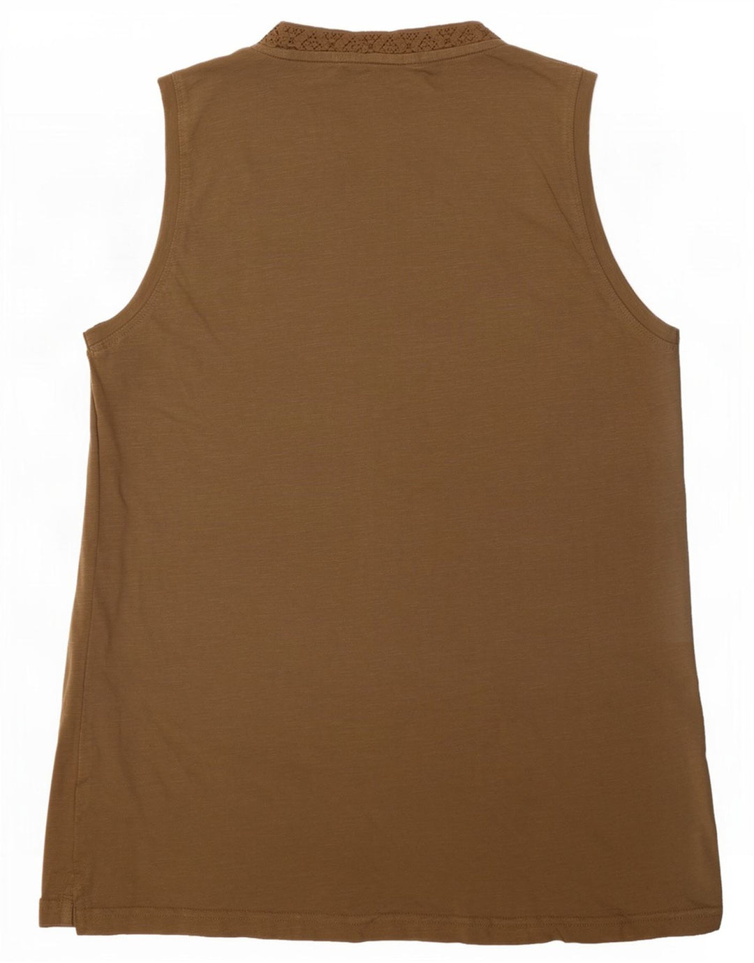 Weird Fish Camiseta sin mangas para mujer UK 14 Medium Khaki Cotton