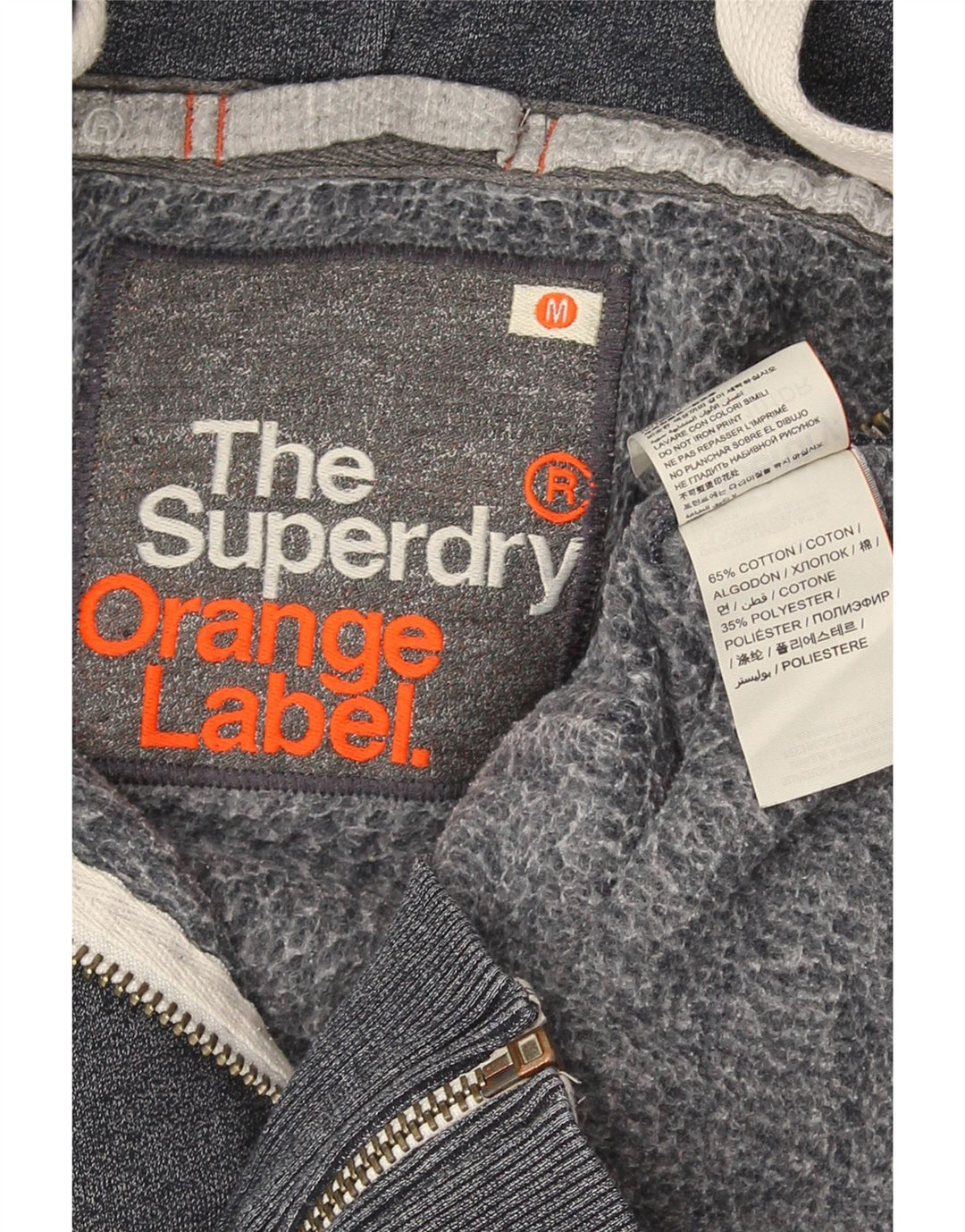 Superdry Hombre Sudadera Con Capucha Y Cremallera De Algodón Gris Medio