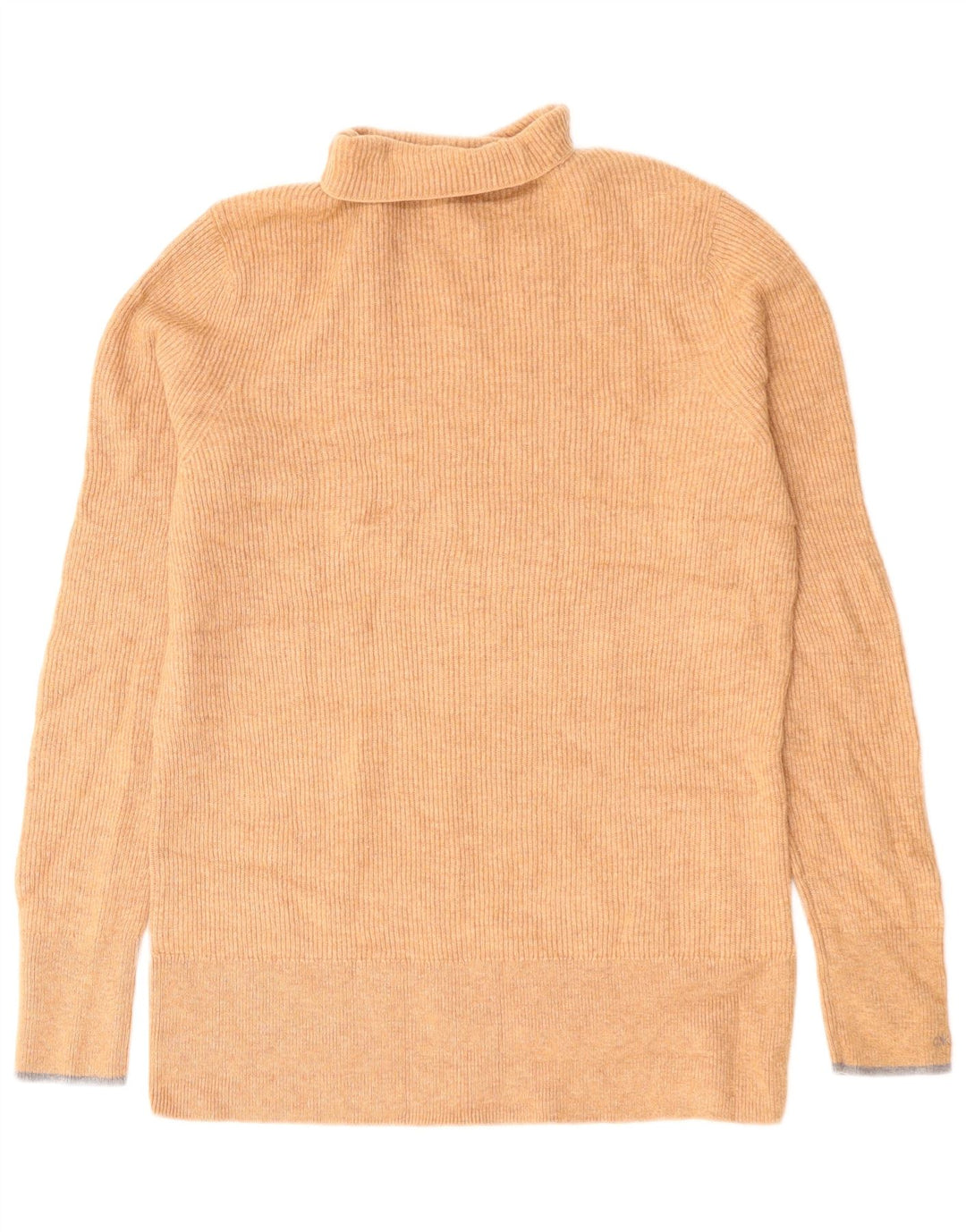 Calvin Klein Suéter tipo jersey con cuello vuelto para mujer Reino Unido 44 Lana beige grande