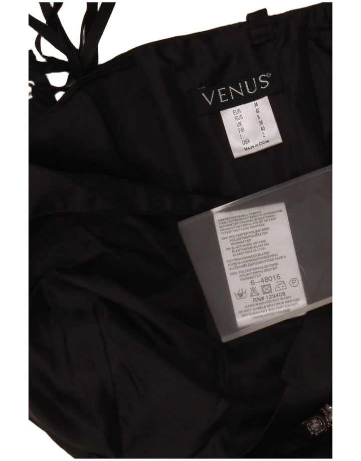 VENUS Top tipo corsé para mujer UK 8 Small Poliéster negro