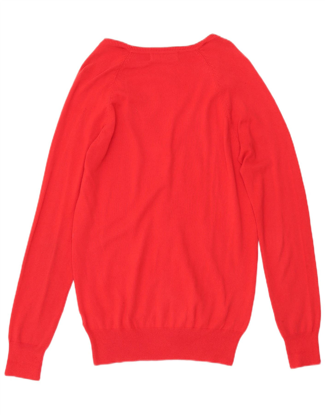 Zara Mujer Cárdigan Suéter UK 46 Grande Algodón Rojo