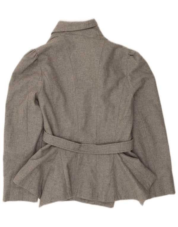 Topshop Chaqueta tipo blazer para mujer UK 10 Small Gris Poliéster