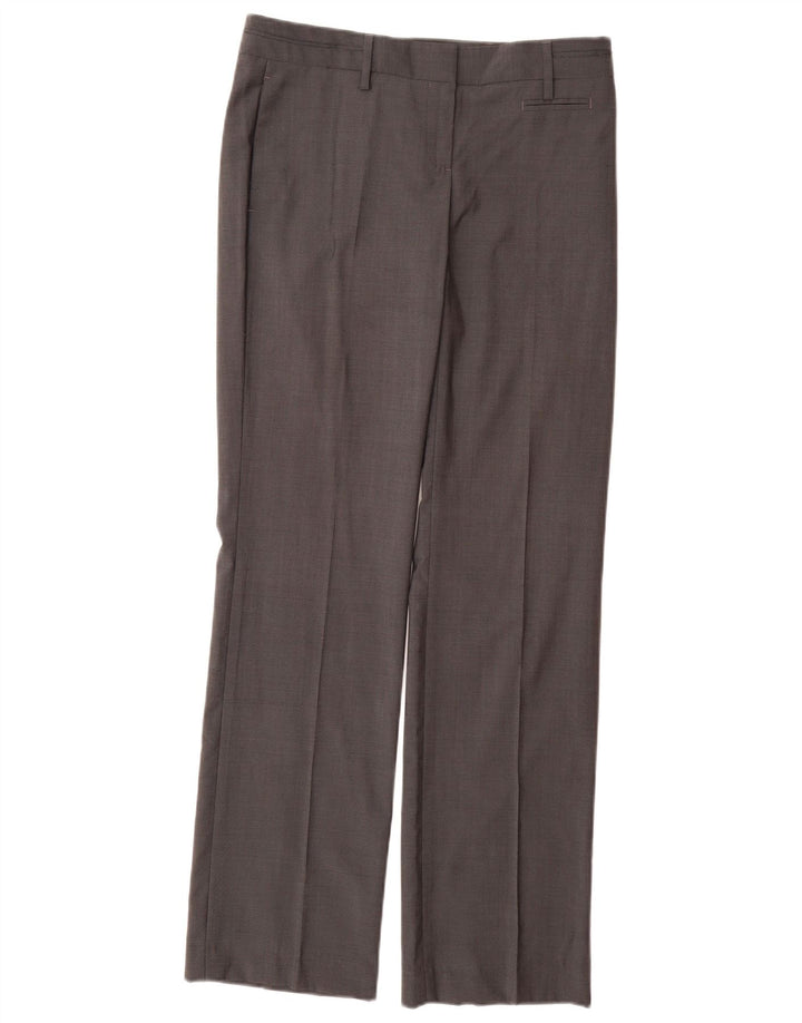 MASSIMO DUTTI Pantalón de traje recto para mujer EU 38 Small W28 L33 Lana gris