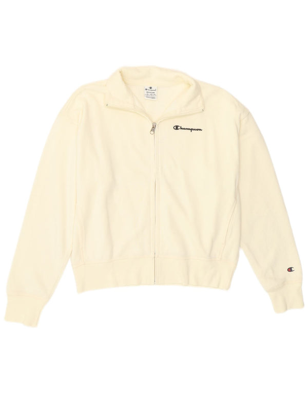 Champion Chaqueta de chándal corta holgada para mujer UK 14 Medium Off White