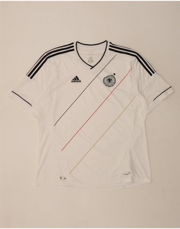 Adidas Mens Deutscher Fussball Bund Camiseta Top 2XL Blanco Rayas Poliéster