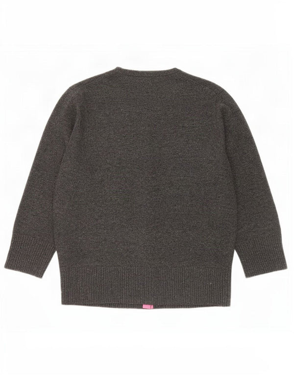 Gap Cárdigan de Manga 3/4 para Mujer UK 44 Grande Lana de Cordero Gris