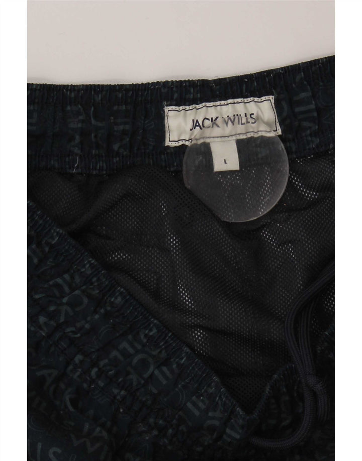 Jack Wills Bañador para hombre, talla grande, azul marino