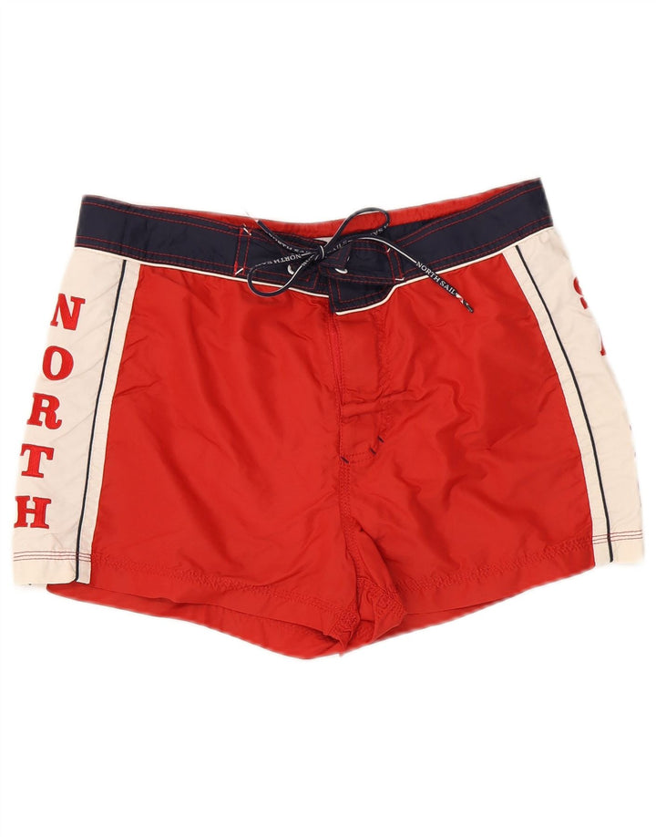 North Sails Hombre Bañador Gráfico Pequeño Rojo Colorblock Poliamida