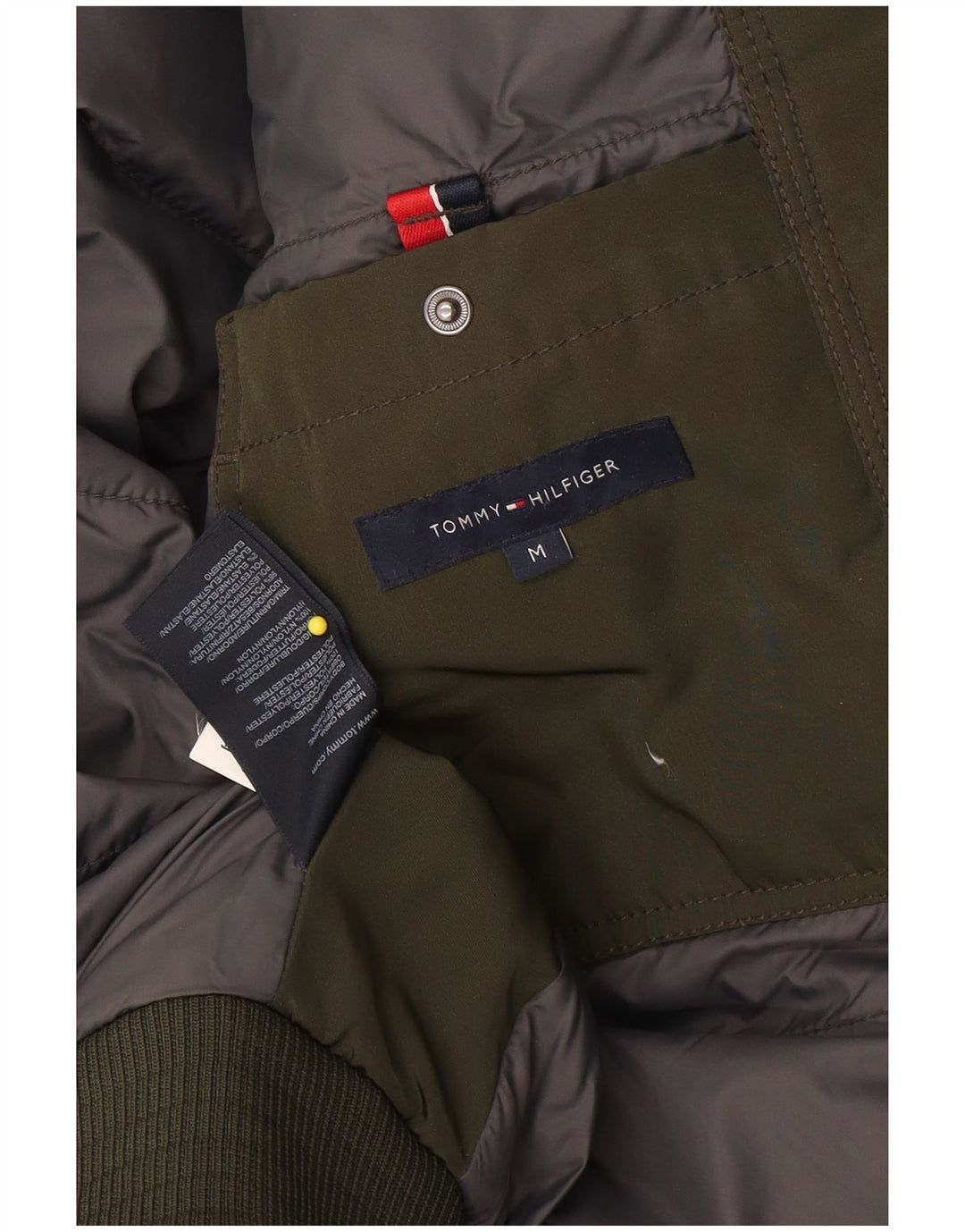 Tommy Hilfiger Chaqueta acolchada para hombre UK 38 Poliéster verde medio