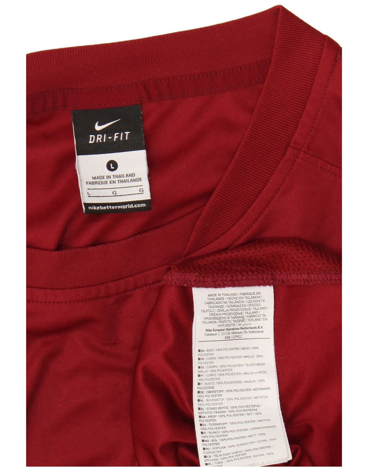 Nike - Camiseta Dri Fit para hombre, talla grande, poliéster granate