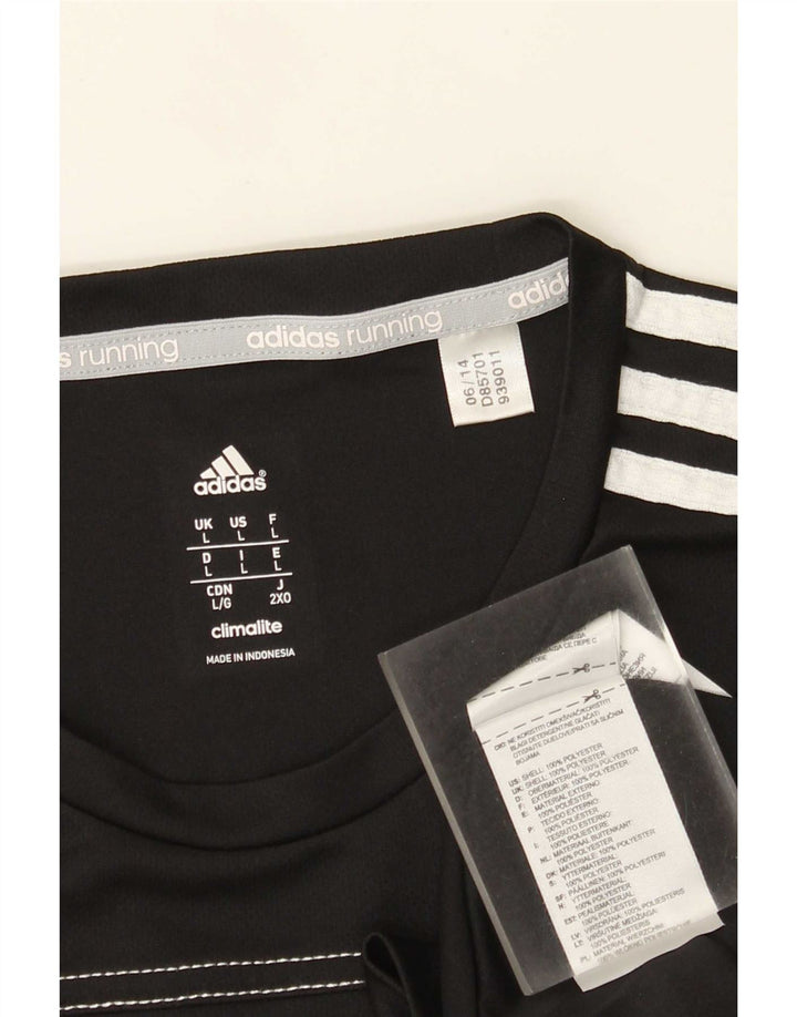 Adidas Hombres Climalite Grande Poliéster Negro