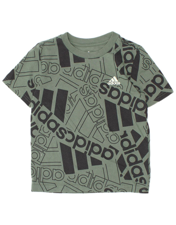 Adidas Camiseta gráfica de ajuste regular para niños 4-5 años Algodón verde