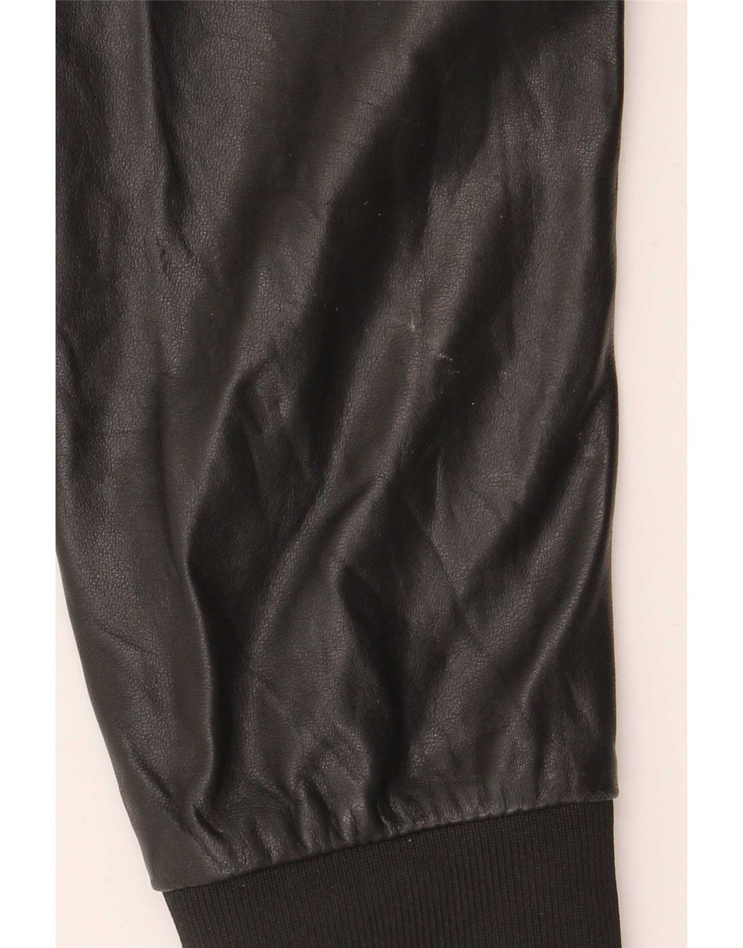 Replay Chaqueta Bomber de Cuero para Hombre UK 38 Medium Black Leather