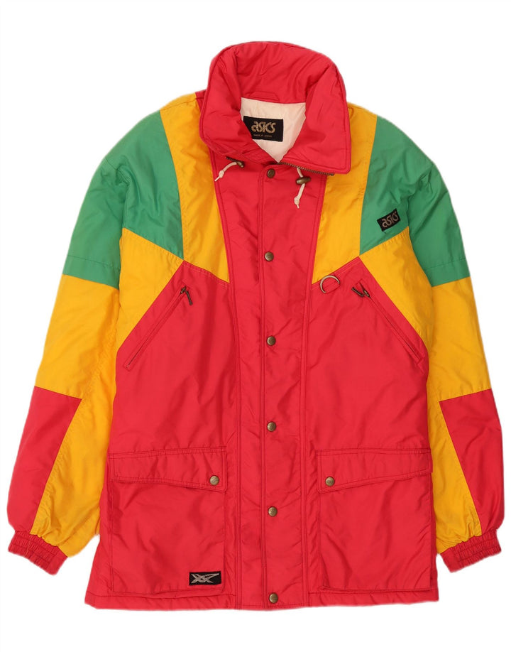 Asics Chaqueta De Esquí Para Hombre Nylon Color Block Rojo Grande