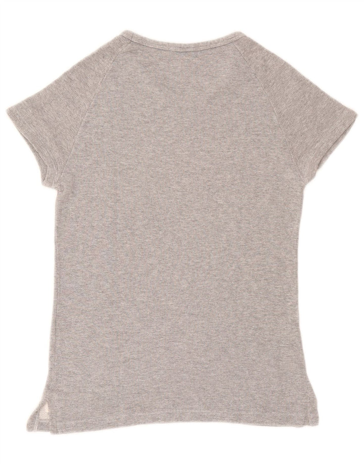 Fred Perry Camiseta Mujer Top UK 10 Small Gris Algodón