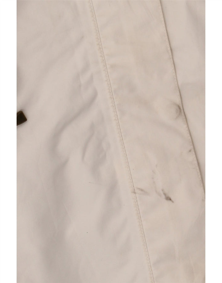 Helly Hansen Chaqueta impermeable con capucha para mujer Reino Unido 46 Poliéster blanco grande