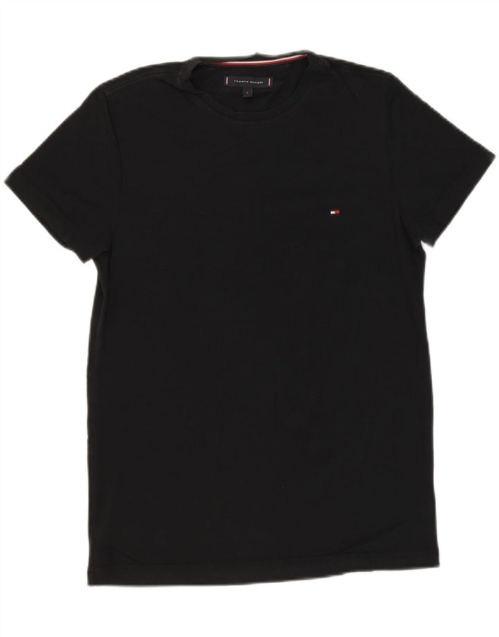 TOMMY HILFIGER Mens T-Shirt Top Small Black Vintage Tommy Hilfiger and Second-Hand Tommy Hilfiger from Messina Hembry 