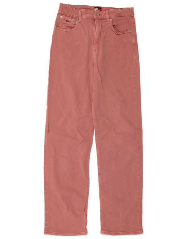 Vaqueros Rectos Tommy Hilfiger Mujer W28 L29 Algodón Rosa