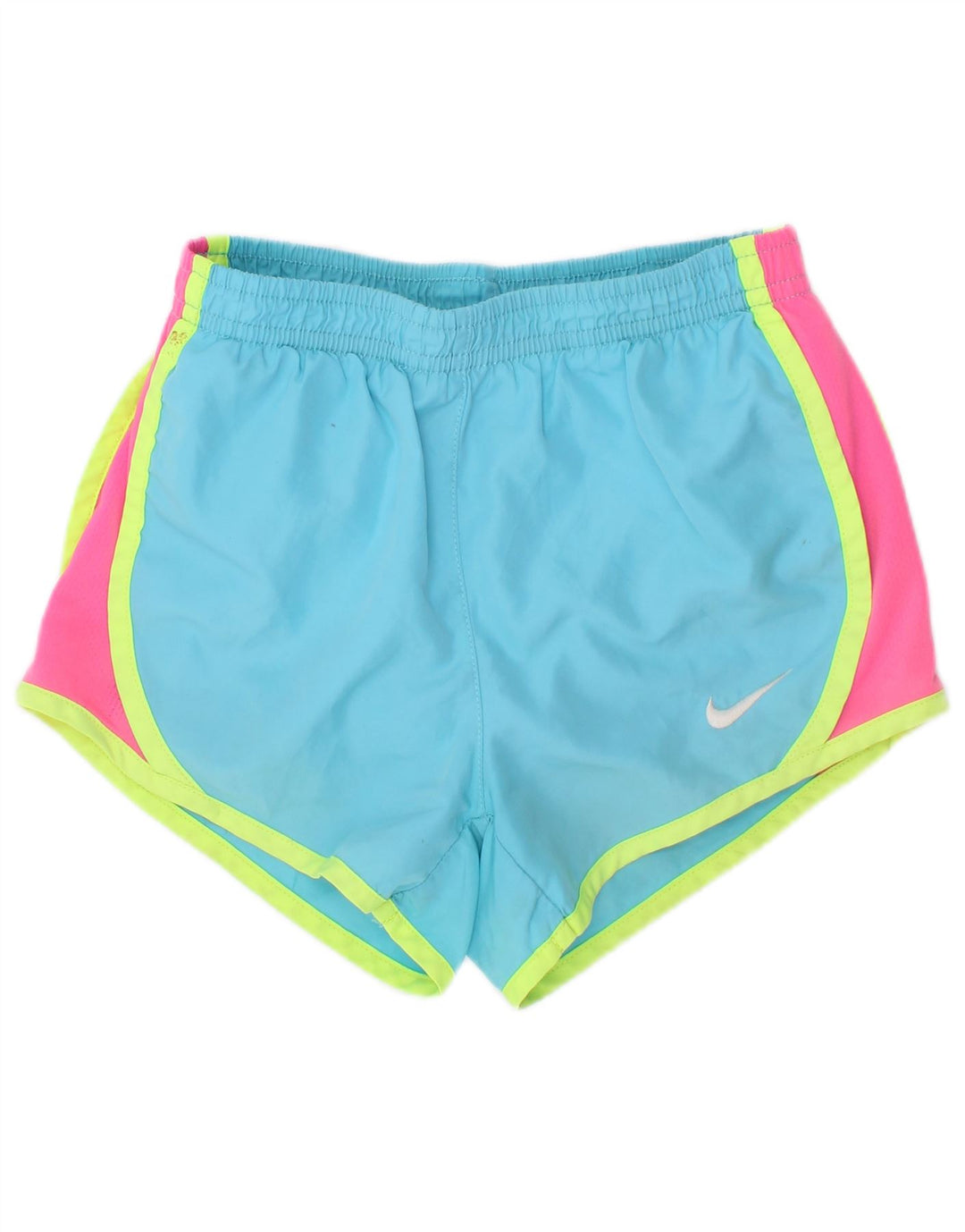 Nike Pantalones cortos deportivos para niña 5-6 años Azul medio Poliéster color block