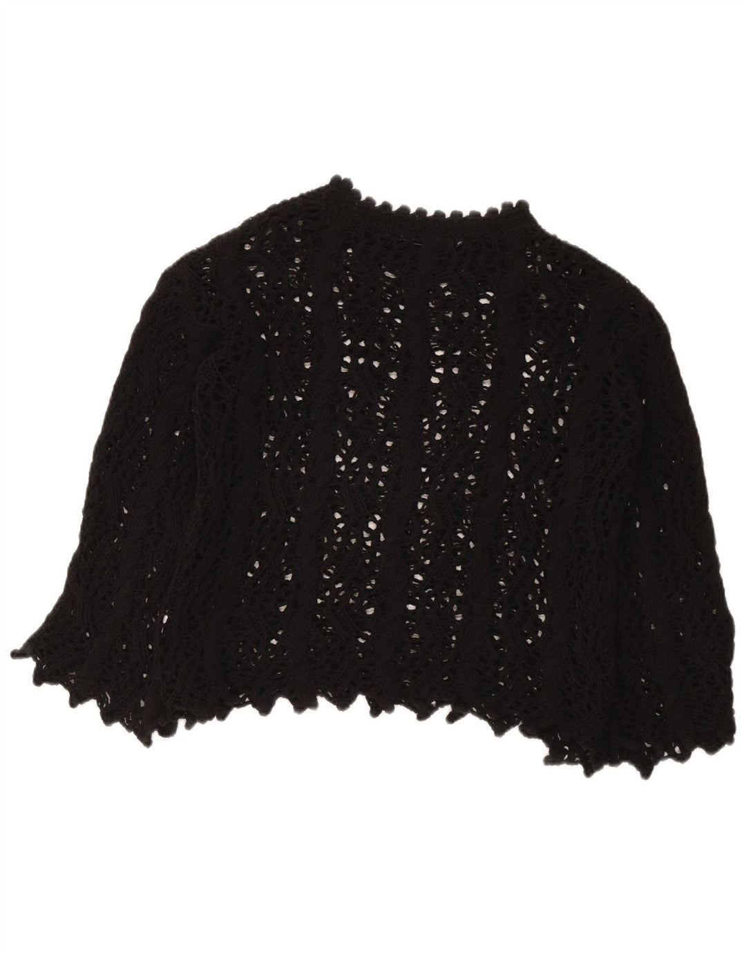 Zara Mujer Blusa De Ganchillo Top Reino Unido 10 Pequeño Negro