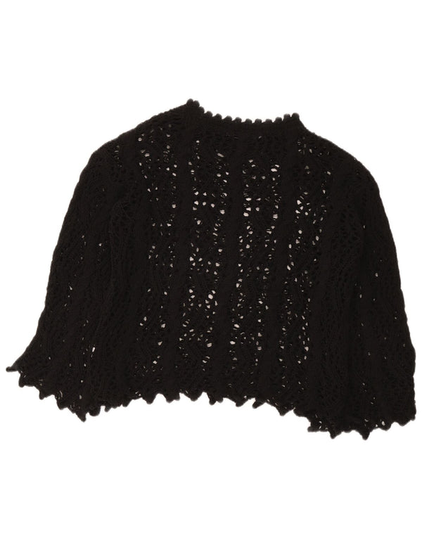 Zara Mujer Blusa De Ganchillo Top Reino Unido 10 Pequeño Negro