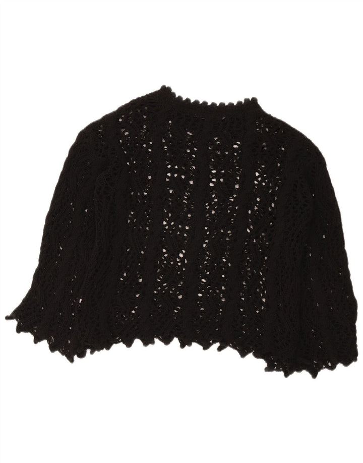 Zara Mujer Blusa De Ganchillo Top Reino Unido 10 Pequeño Negro