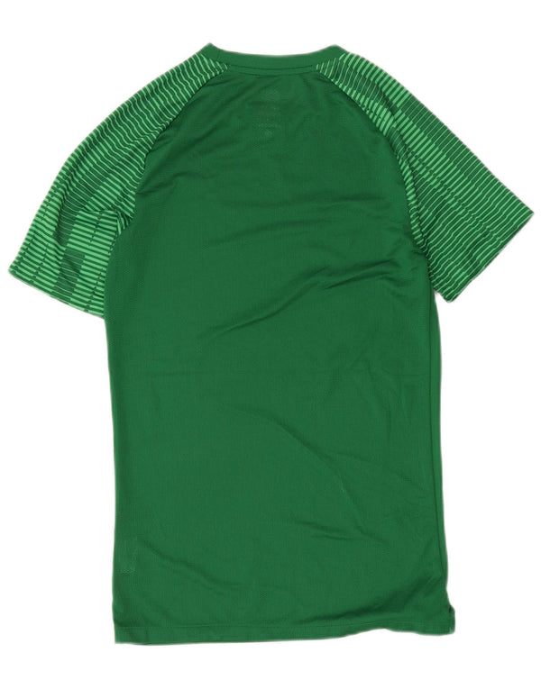 Nike Camiseta ajustada Dri Fit para hombre Top pequeño de poliéster a rayas verdes
