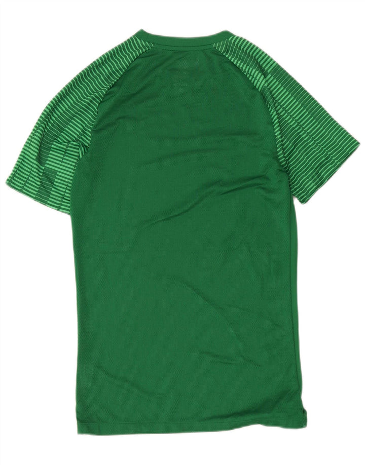 Nike Camiseta ajustada Dri Fit para hombre Top pequeño de poliéster a rayas verdes