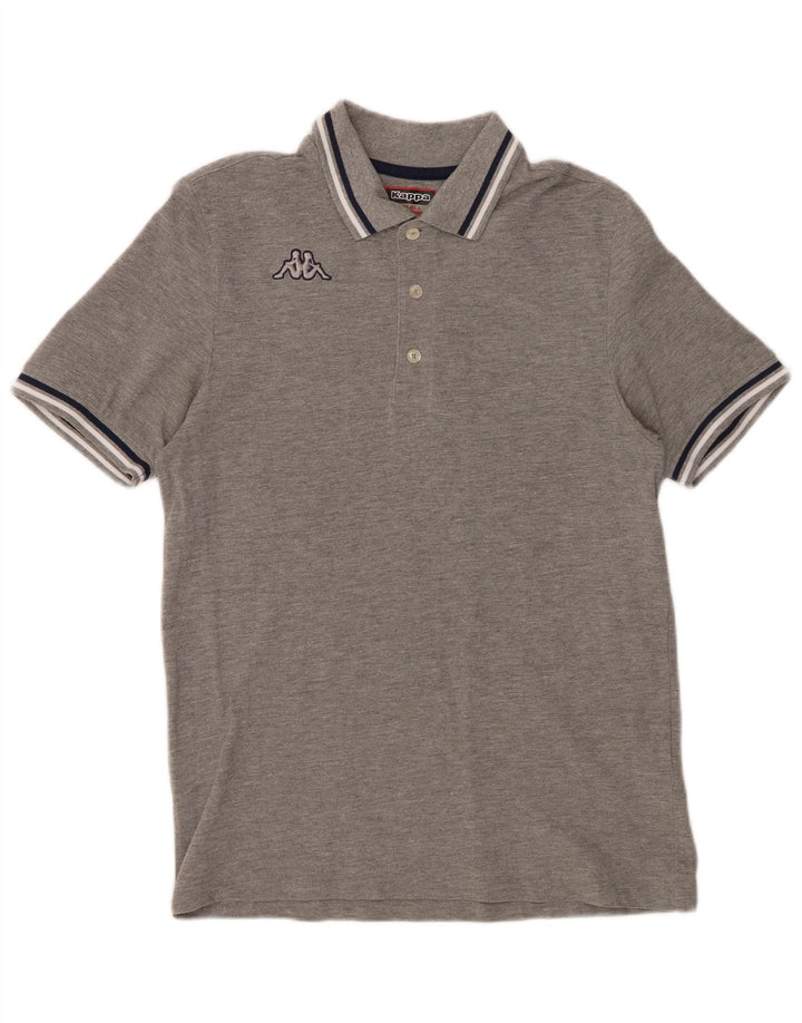 KAPPA Polo Hombre Algodón Rayas Gris Pequeño