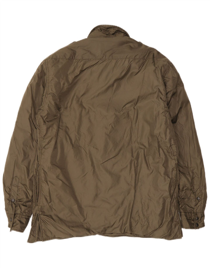 Aspesi Chaqueta militar para hombre UK 38 Medium Khaki Nylon