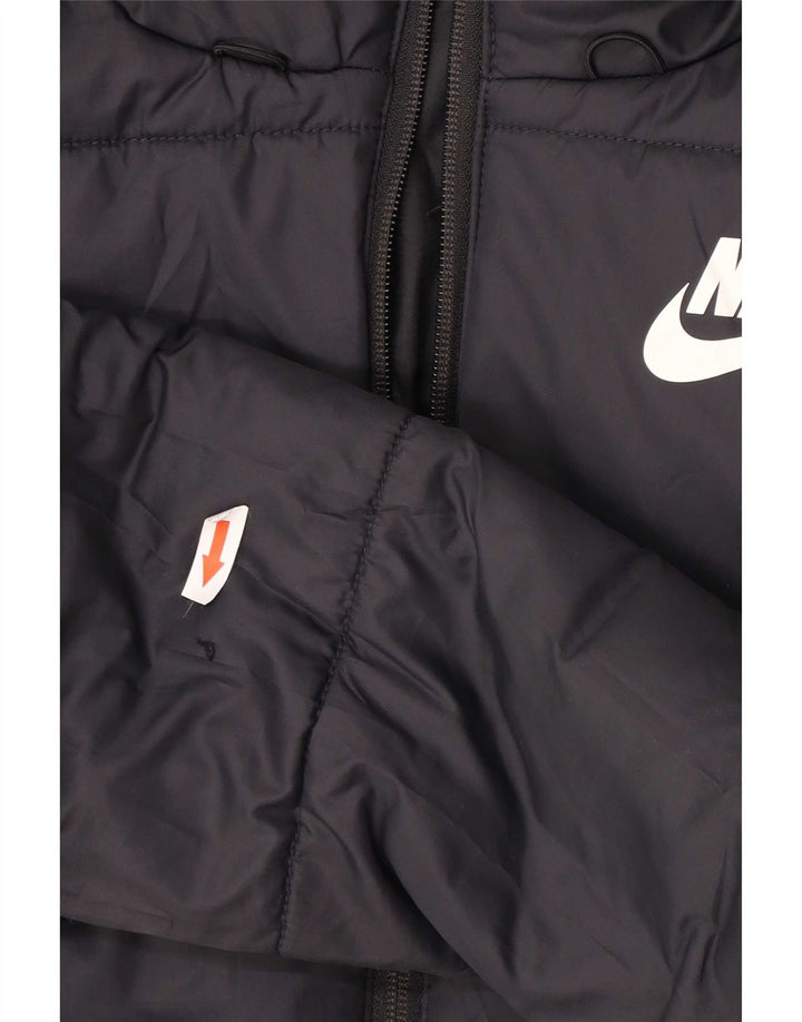 Nike - Chaqueta acolchada con capucha para mujer, talla S, poliéster negro