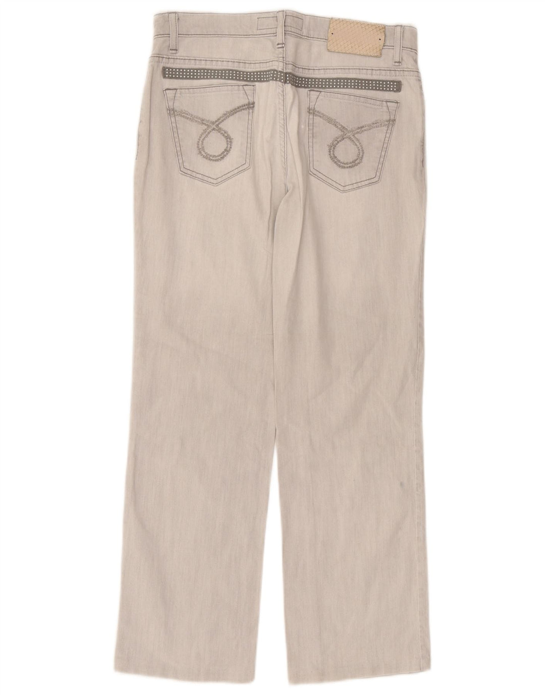 Vaqueros Trussardi Mujer Rectos W30 L27 Gris Algodón