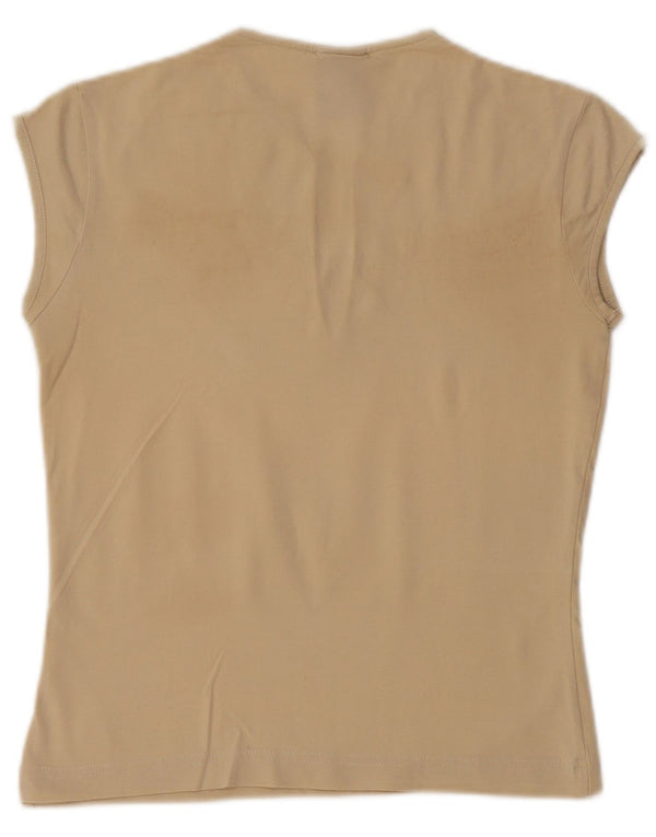 NIKE Camiseta corta para mujer UK 10/12 Medium Beige