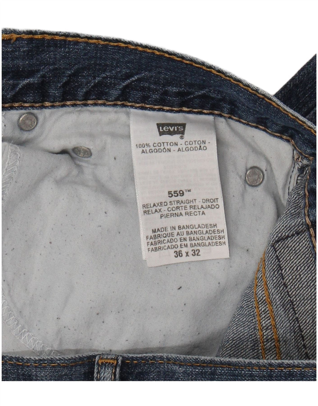 LEVI'S Jeans rectos de ajuste relajado 559 para hombre W36 L32 Algodón azul