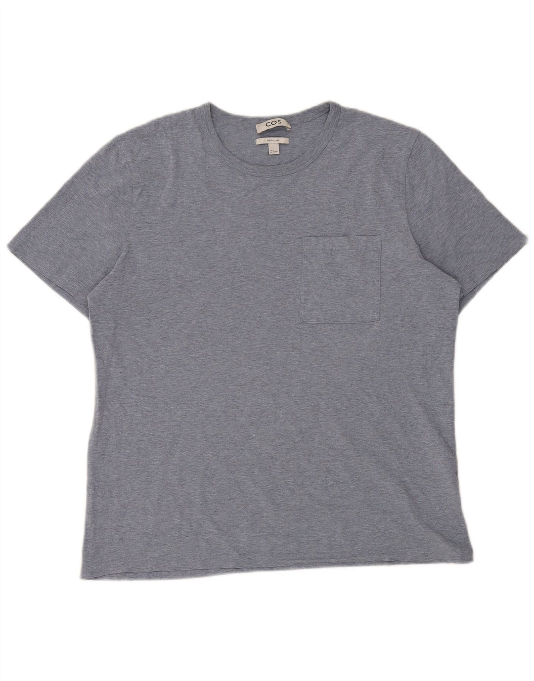 Cos Camiseta regular para hombre Top grande de algodón moteado azul