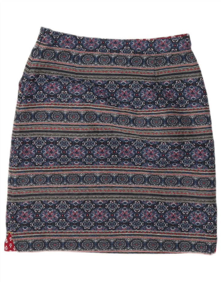 Minifalda para mujer White Stuff UK 10 Small W30 Poliéster geométrico azul