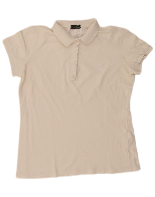 Fred Perry Polo para mujer UK 20 2XL Algodón blanco