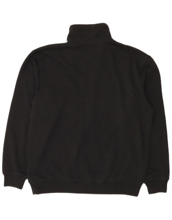 Lotto Mens Graphic Zip Neck Sudadera Jumper Large Poliéster Negro