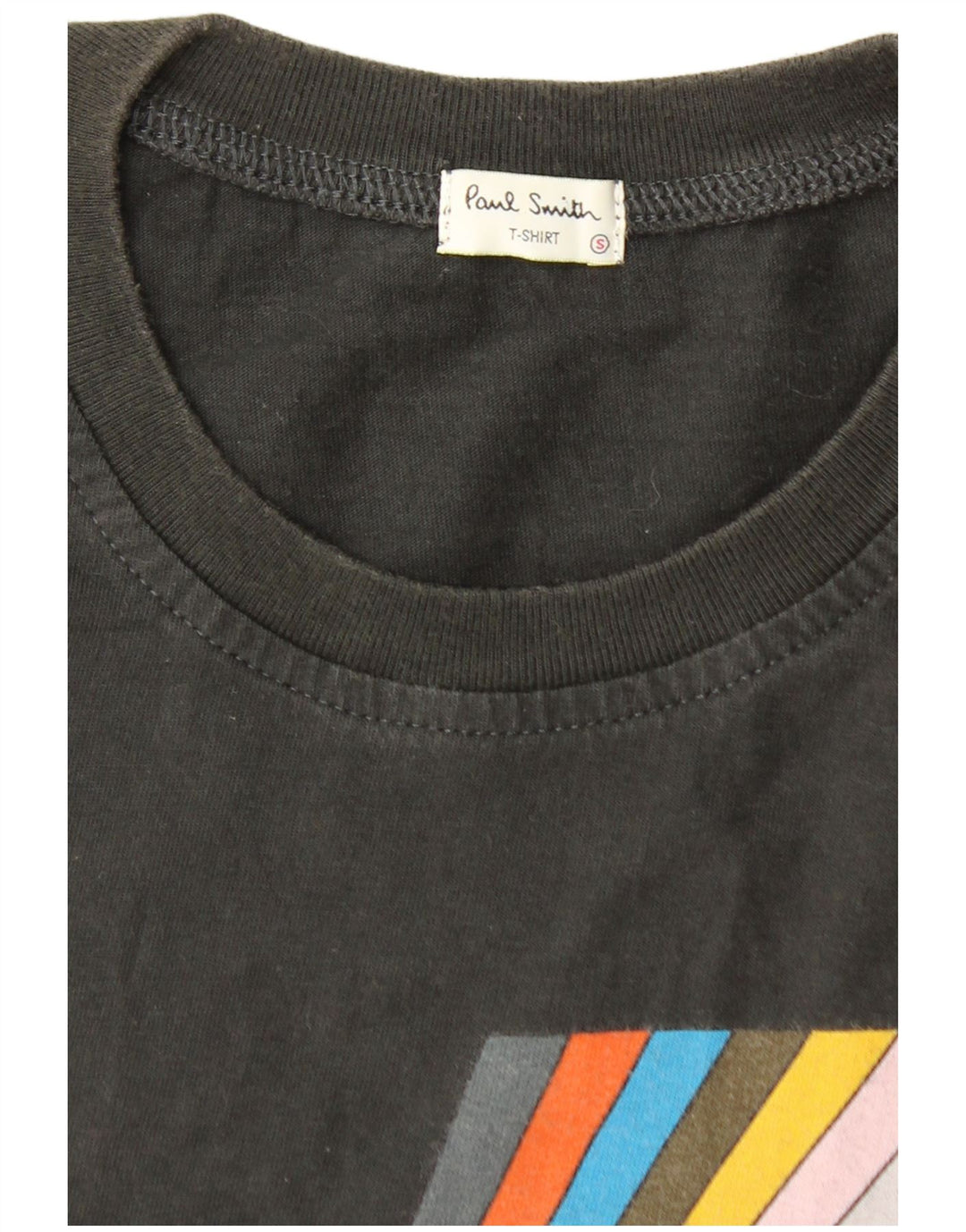 PAUL SMITH Camiseta gráfica para hombre Top pequeño algodón negro