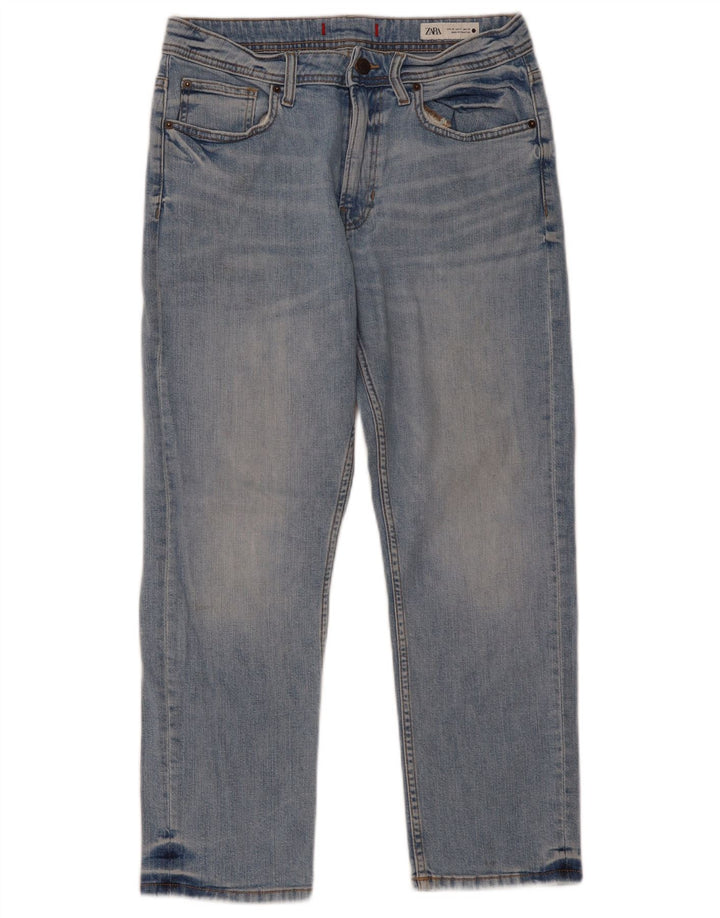 ZARA Vaqueros Rectos Mujer EU 38 Small W28 L26 Azul