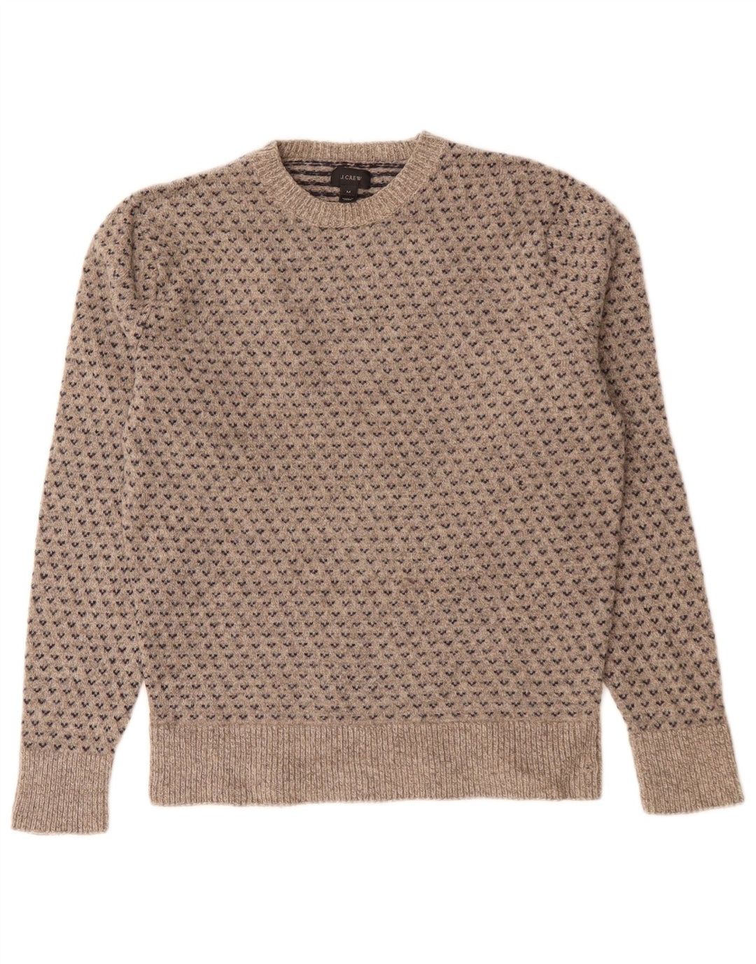 J. CREW Suéter tipo jersey con cuello barco para mujer Reino Unido 40 Gris medio Fair Isle