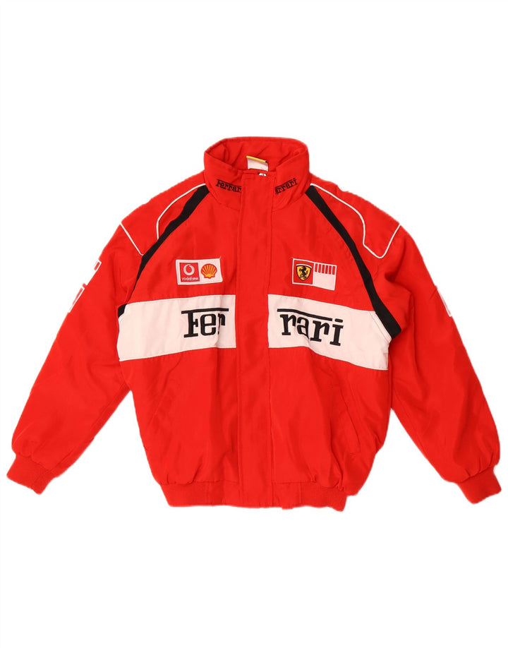 Chaqueta bomber con gráfico Ferrari para niños 11-12 años 2XL Bloque de color rojo