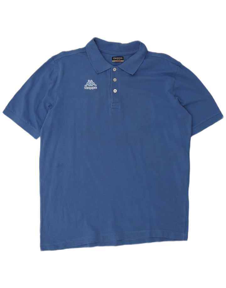 KAPPA Polo Hombre Grande Azul Algodón