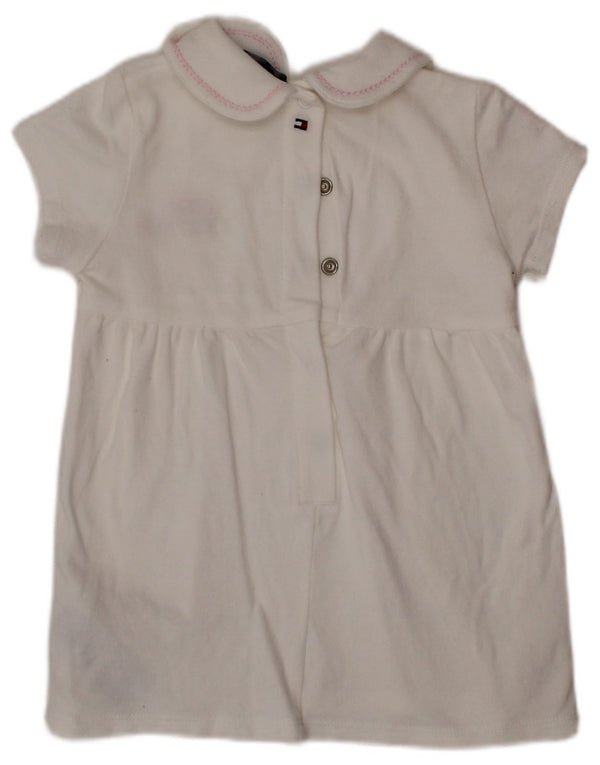 TOMMY HILFIGER Vestido acampanado gráfico para niñas 6-9 meses Algodón blanco