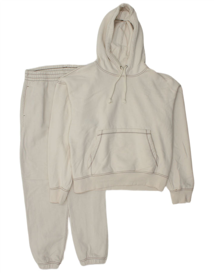 Zara Hombre Chándal Completo Con Capucha Algodón Blanco Mediano