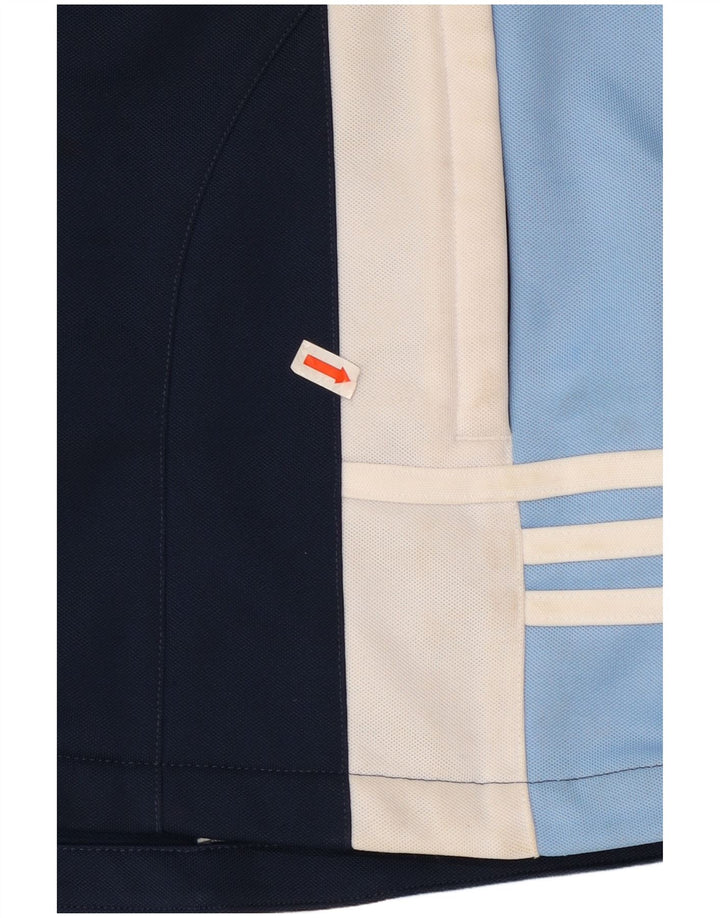 ADIDAS Chaqueta superior de chándal para mujer Reino Unido 46 Grande Azul marino Colorblock