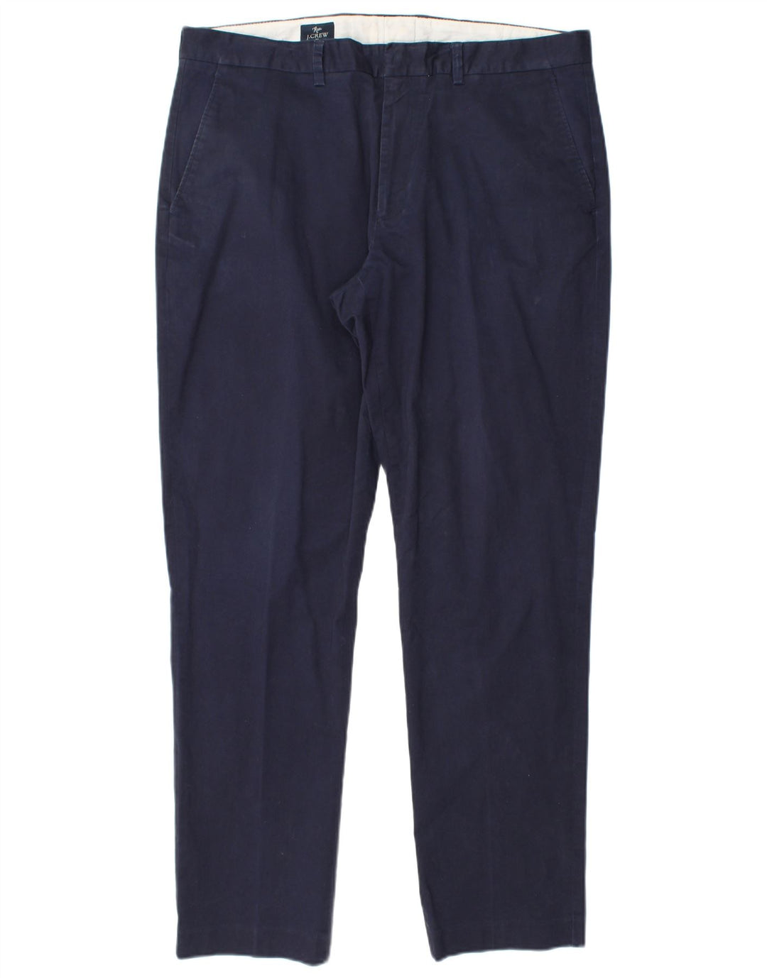 J. CREW Pantalones chinos Flex Slim para hombre W35 L30 Algodón azul marino