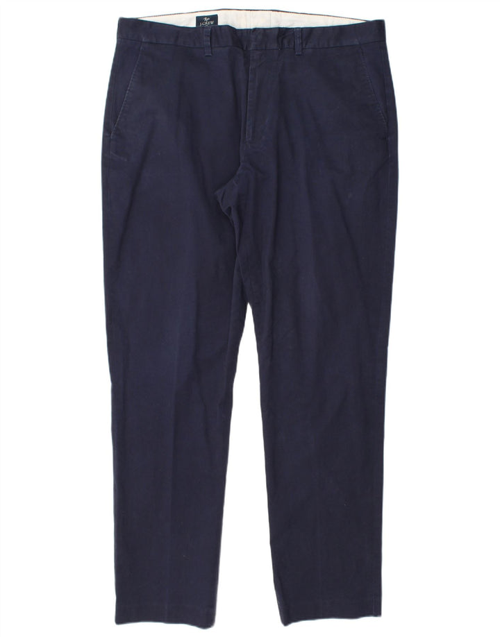 J. CREW Pantalones chinos Flex Slim para hombre W35 L30 Algodón azul marino