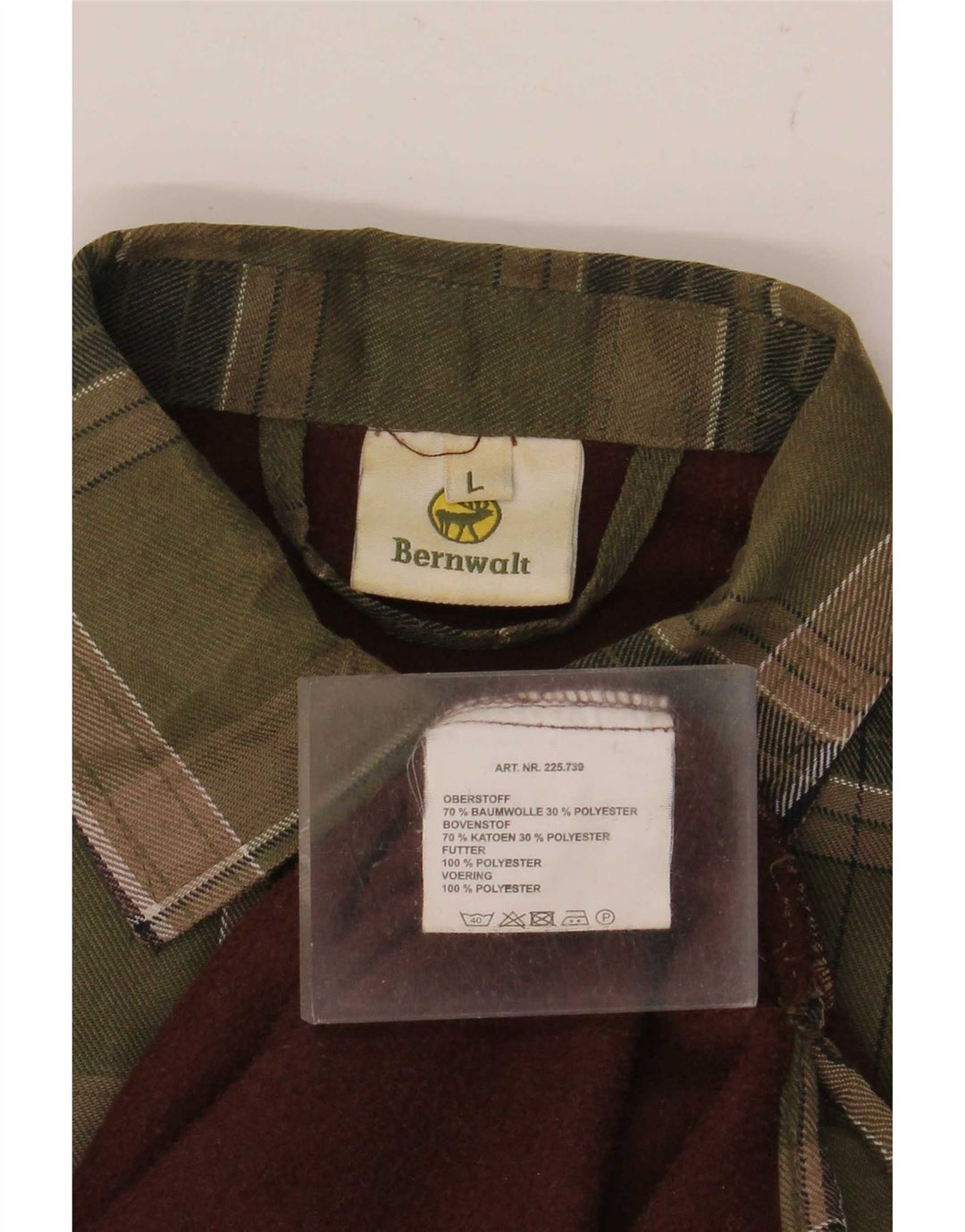 Bernwalt Hombre Camisa De Franela Grande Algodón A Cuadros Verdes