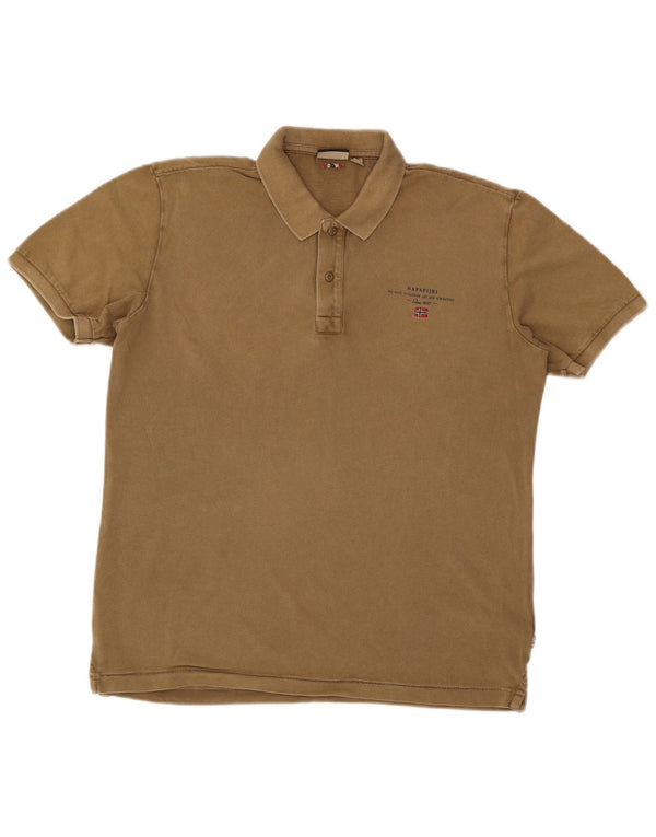 Napapijri Polo para hombre grande marrón